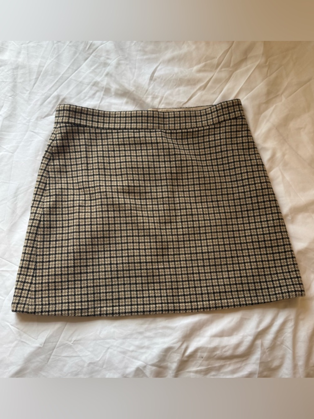 & Other Stories Plaid Wool Blend Mini Skirt EUR 44 US 12 Preppy Dark Academia